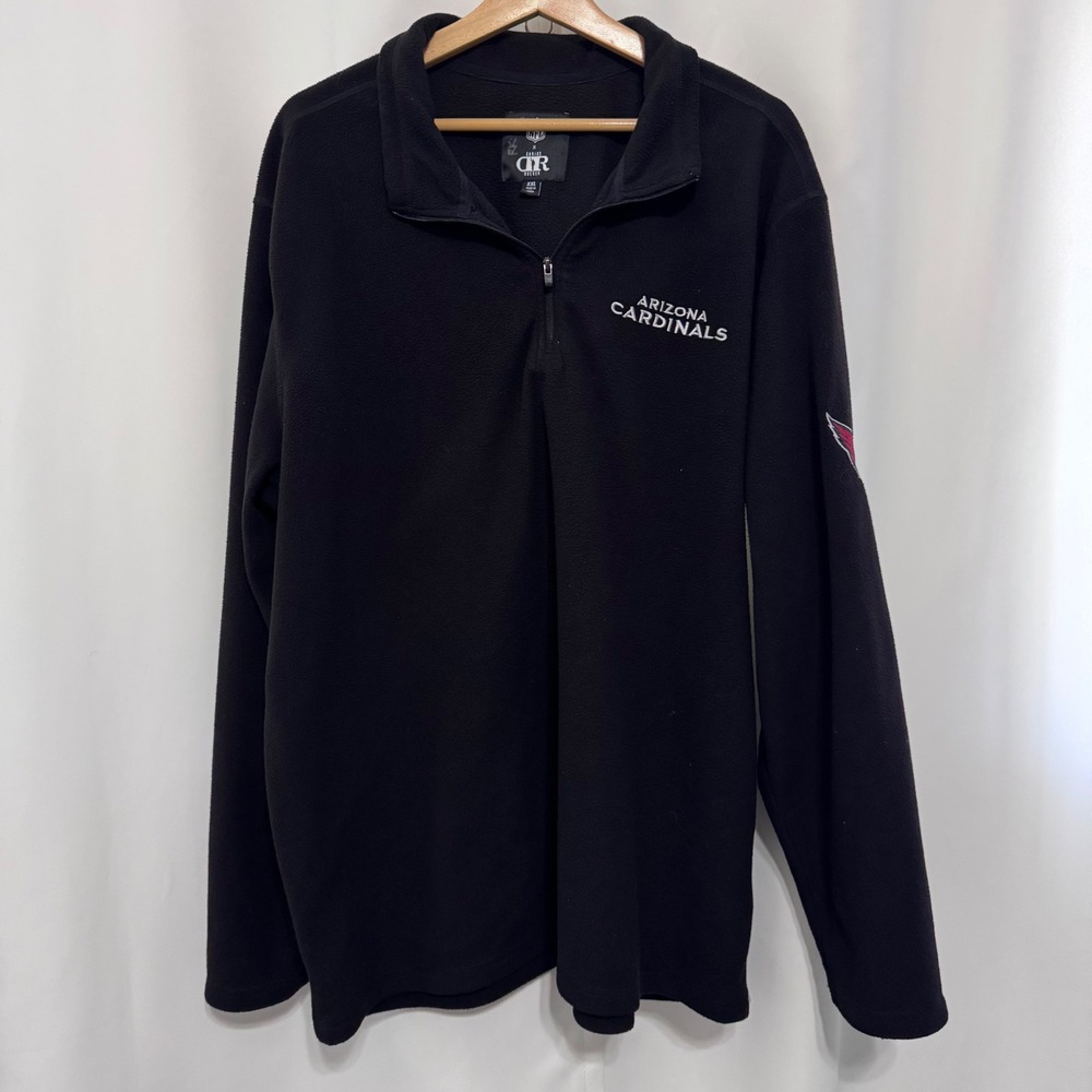 NFL Darius Rucker Arizona Cardinals Mens XXL Black Fleece Quarter Zip Pullover